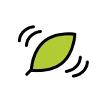 Leaf Fluttering In Wind SVG Icon